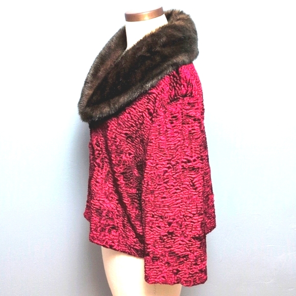Vintage Terry Lewis Classic Luxuries faux fur cropped swing jacket. Large - Picture 8 of 12